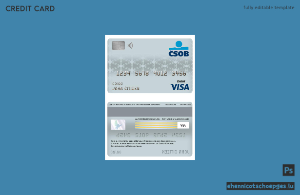 Tschechische Republik Tschechoslowakei Obchodni Bank Visa Debitkarte T Beispielvorschau